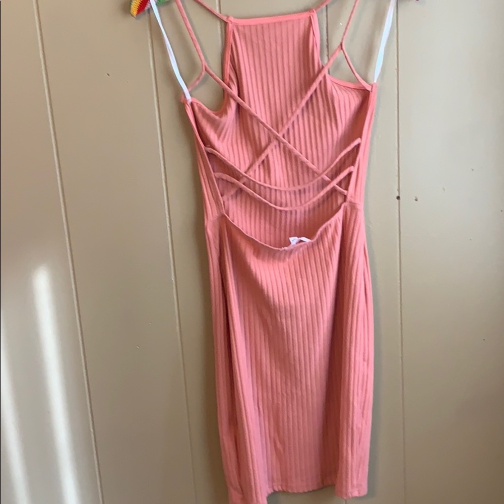 Ribbed backless dress/ body hugging - Picture 4 of 8